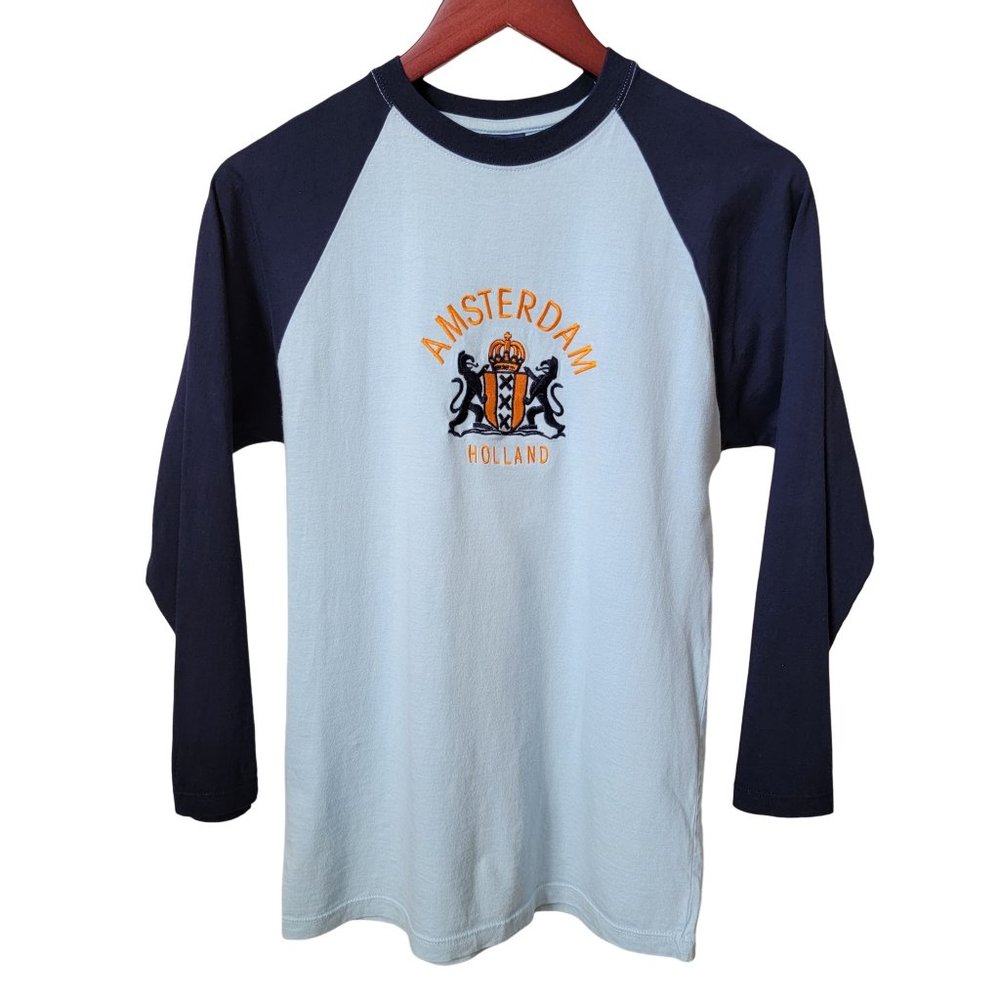 Fox Amsterdam Holland Coat of Arms Long Sleeve Raglan Tee Shirt